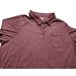 Duluth Trading Polo Shirt 3XL Maroon Short Sleeve Performance Untucked Fit Golf